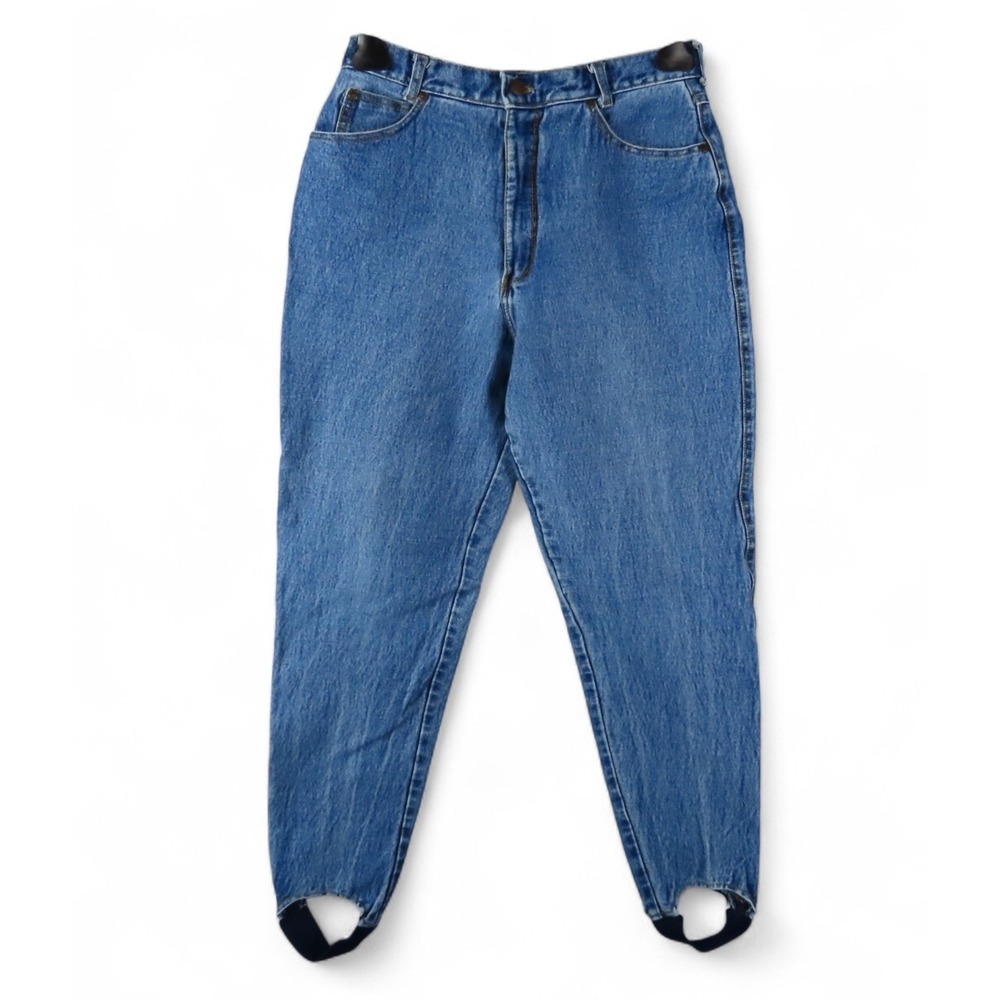 VTG Seasons Jeans Wear STIRRUP LEG Stonewash BAREBACK Slouchy Baggy 12, 28", M/L